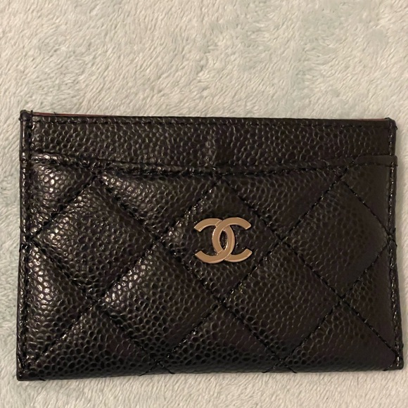 CHANEL Matelasse Caviar Skin Card Case - Picture 1 of 16
